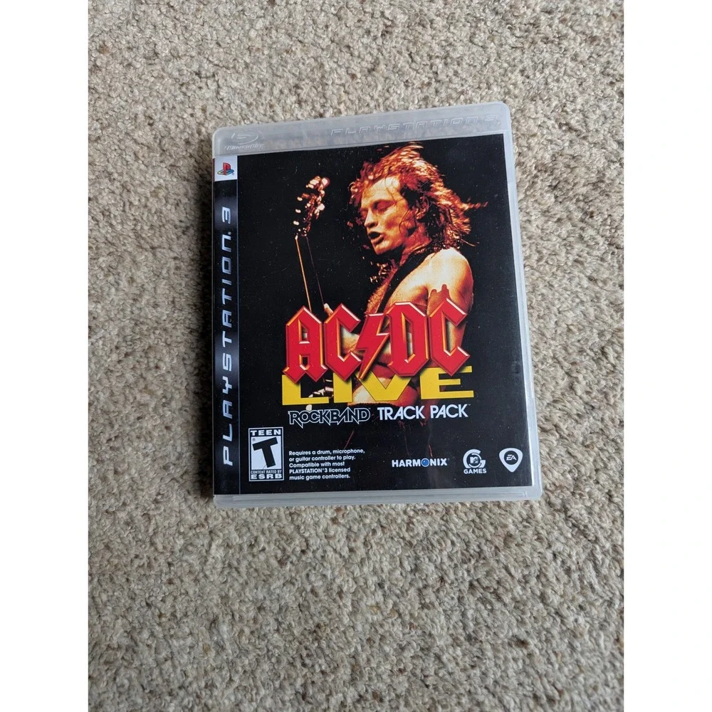 AC/DC Live Rock Band Track Pack PS3 PlayStation 3 Game Disc Manual 19166